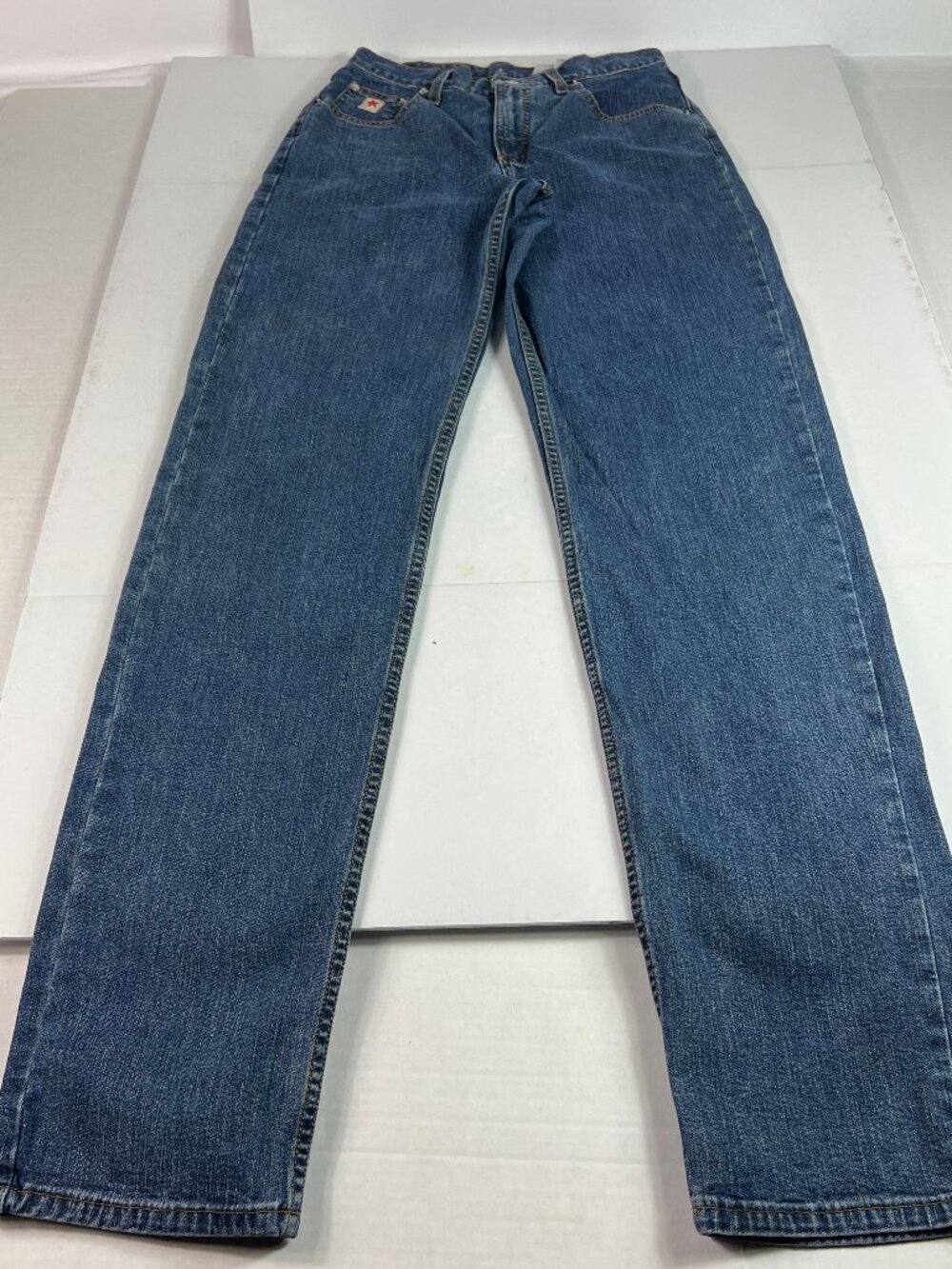 VTG Rockies Jeans Junior's 27x35* Mid Rise Relaxed Straight Blue Denim Tag 5 XL